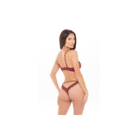 Ensemble 2 pièces  avec soutien-gorge à armatures et string dentelle 